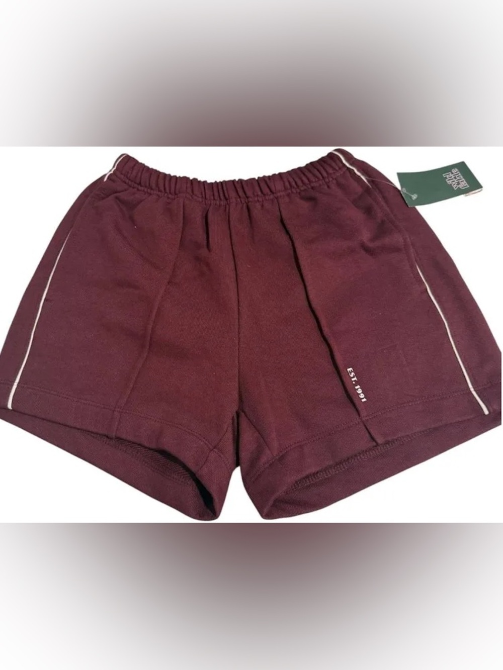 wild fable Maroon Athletic Shorts with White Piping